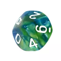 6. Komplet kości REBEL RPG - Dwukolorowe - Niebiesko-zielone