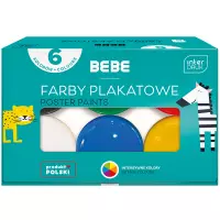 2. Interdruk Farby Plakatowe 6 kolorów BEBE Kids dla chłopca 329868