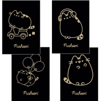 1. Bambino Zeszyt A5 60 Kartek Kratka Laminowany Pusheen 675232