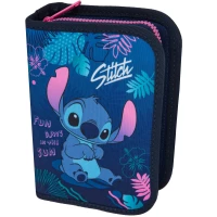 1. Coolpack Clipper Piórnik Dwuklapkowy Bez Wyposażenia Stitch Blue F076780