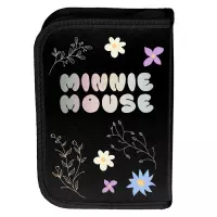3. Paso Piórnik Dwuklapkowy bez Wyposażenia  Disney Myszka Minnie Czarny DM25RR-P001BW