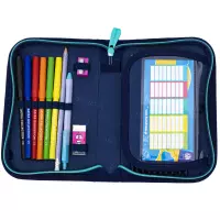 5. AstraBag Piórnik AC11 Pojedynczy Jednoklapkowy z Wyposażeniem Baby Bunny 503025008