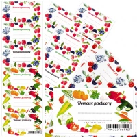 3. Starpak Naklejki Na Przetwory Owoce/Warzywa 1 Listek 6szt. 501228