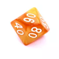 7. Komplet kości REBEL RPG - Perłowe - Ciemnożółte (ZZ)