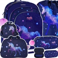 1. Zestaw Starpak 4el. Plecak Szkolny Galaxy Unicorn 2 529943 + Worek 531584 + Piórnik 531576 + Torba 531582