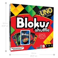 3. Mattel Gra Blokus Shuffle z kartami UNO GXV91