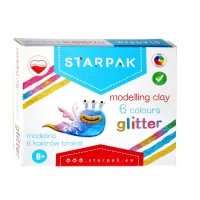 4. STARPAK Modelina 6 Kolorów Brokat 472926
