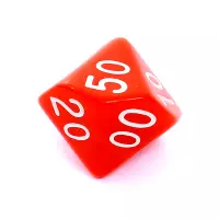 7. Komplet kości REBEL RPG - Matowe - Czerwone