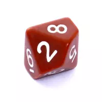 8. Komplet kości REBEL RPG - Matowe - Brązowe