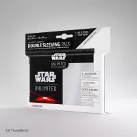 1. Gamegenic: Star Wars Unlimited - Double Sleeving Pack - Koszulki na Karty - Space Red
