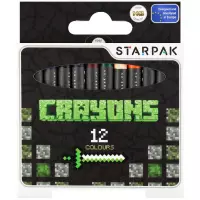 6. Starpak Kredki Woskowe 12 Kolorów Pixel Game 484792